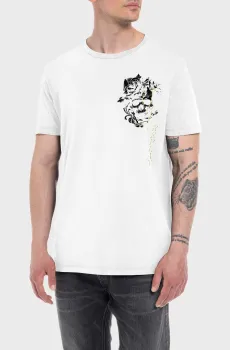 Мужская белая футболка Белый S Replay M6486 .000.22658LM