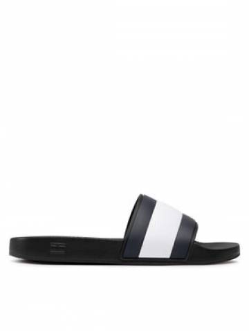 Tommy Hilfiger Шльопанці Rubber Th Flag Pool Slide FM0FM04263 Чорний Tommy Hilfiger Шльопанці Rubber Th Flag Pool Slide FM0FM04263 Чорний