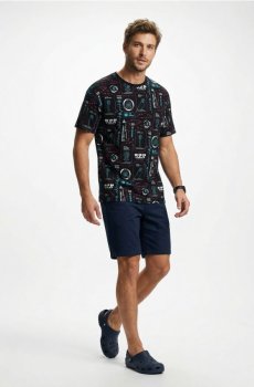 Бавовняна футболка з принтом Rick and Morty - чорний