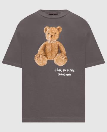 Серая футболка Bear in mind с принтом Серая футболка Bear in mind с принтом