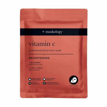 Тканевая маска для лица Hive +Maskology Vitamin C Brightening Professional Facial Sheet Mask с витамином С, 22 мл Тканевая маска для лица Hive +Maskology Vitamin C Brightening Professional Facial Sheet Mask с витамином С, 22 мл