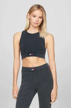 Женский темно-серый топ TJCW ESSENTIALS RACER Серый M Tommy Jeans DW0DW19039