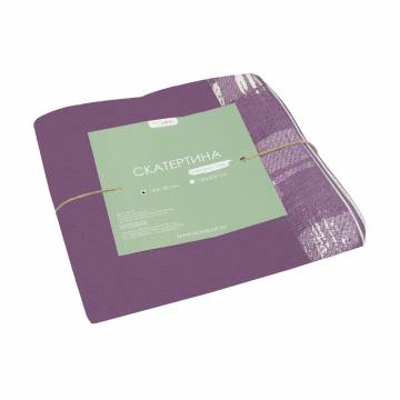 Кухонная скатерть Home Line Лиловая с рамкой в клетку, 140*180 см (161220) Кухонная скатерть Home Line Лиловая с рамкой в клетку, 140*180 см (161220)