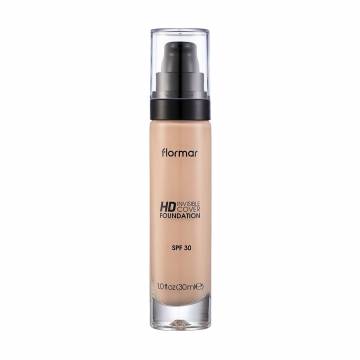 Уценка! Тональная основа для лица Flormar Invisible Cover HD Foundation SPF 30, 020 Porcelain, 30 мл Уценка! Тональная основа для лица Flormar Invisible Cover HD Foundation SPF 30, 020 Porcelain, 30 мл