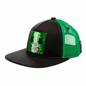 Бейсболка J!NX Minecraft Creeper Sequin green (JINX-10305) Бейсболка J!NX Minecraft Creeper Sequin green (JINX-10305)