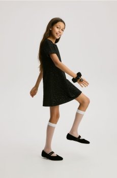 Reserved - Сукня з твіду з паєтками - чорний - 294FW-99X