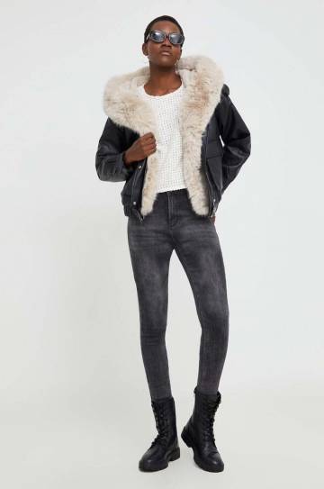 Куртка Answear Lab женская цвет чёрный переходная oversize Куртка Answear Lab женская цвет чёрный переходная oversize