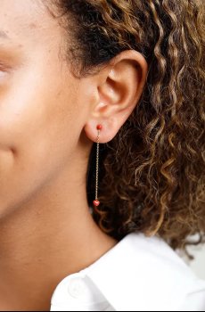 Серебряные серьги с позолотой Design Letters