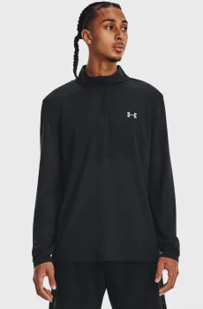Мужская черная спортивная кофта UA SEAMLESS STRIDE 1/4 ZIP Черный XL Under Armour 1378168-001