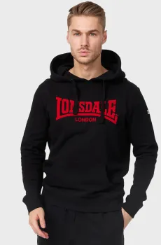 Мужское черное худи Черный XL Lonsdale 117031
