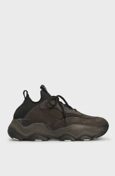 Мужские темно-коричневые кроссовки ATLAS KNIT TRAINER Коричневый 40.5 Michael Kors 42F4ATFS6D