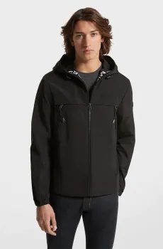 Мужская черная ветровка LOGO TAPE WINDBREAKER Черный M Michael Kors CS3205H67F