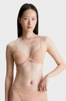 Женский бежевый бюстгальтер LIGHTLY LINED DEMI Бежевый 34A Calvin Klein 000QF7344E