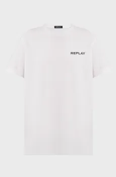 Мужская белая футболка Белый M Replay M6888 .000.M23608P
