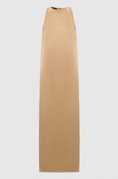 Коричневое платье миди