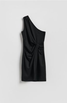 Reserved - Міні-сукня з драпіруванням - чорний - 724KS-99X
