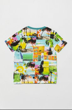 Детская хлопковая футболка Guess