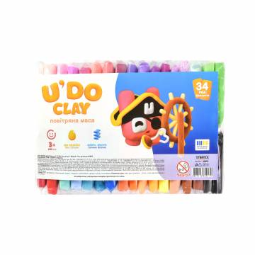 Маса для ліплення Strateg U DO Clay 34 шт (4823113890179)