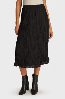 Женская черная юбка PLEATED MIDI SKIRT Черный S Calvin Klein K20K208089