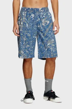 Мужские синие шорты с узором P-OPWIK-C Синий S Diesel A17405 0SLBY