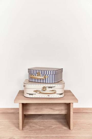 Комплект ящиков для хранения OYOY Mini Suitcase Crocodile & Stripes 2 шт Комплект ящиков для хранения OYOY Mini Suitcase Crocodile & Stripes 2 шт