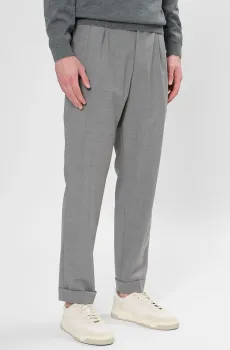 Мужские серые брюки Серый 56 BOSS 50545822;030