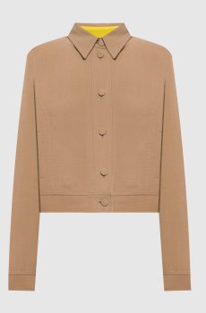 Коричневая куртка Thereza из шерсти