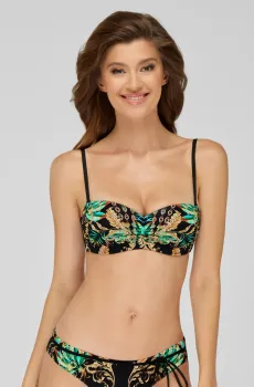 Женский черный лиф от купальника с узором Черный 36C MARC&ANDRE L2108-Y-992