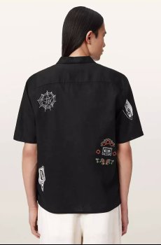 Рубашка с добавлением льна AllSaints KARLTON