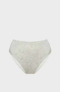 Женские трусики от купальника с узором HIGH WAIST BIKINI Серый S Calvin Klein LV00Q62706