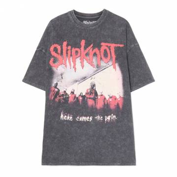 Cropp - Футболка з вареним ефектом Slipknot - темно-сірий Cropp - Футболка з вареним ефектом Slipknot - темно-сірий