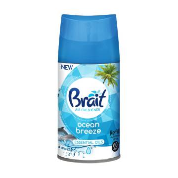Сменный баллон к автоматическому аэрозольному освежителю воздуха Brait Ocean Breeze, 250 мл Сменный баллон к автоматическому аэрозольному освежителю воздуха Brait Ocean Breeze, 250 мл