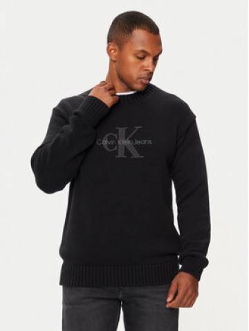 Calvin Klein Jeans Светр Chenille Mnologo J30J326887 Чорний Regular Fit Calvin Klein Jeans Светр Chenille Mnologo J30J326887 Чорний Regular Fit