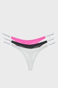 Женские трусики (3 шт) DIPPED Разноцветный M Calvin Klein LV00QD5394