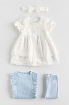 Reserved - Комплект сукня з пов’язкою на голову - кремовий - 704IM-01X