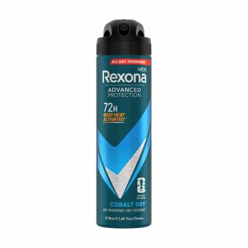 Антиперспирант-спрей Rexona Men Advanced Protection 72H Cobalt Dry мужской, 150 мл Антиперспирант-спрей Rexona Men Advanced Protection 72H Cobalt Dry мужской, 150 мл