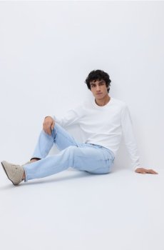 Reserved - Джинси slim із вареним ефектом - синій - WM858-05J