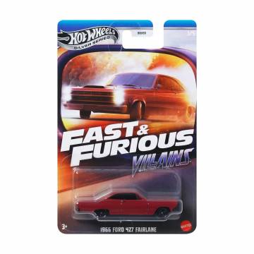 Тематический автомобиль Hot Wheels Fast & Furious 1966 Ford 427 Fairlane, бордовый, от 3 лет, 11*11*3.5 см (HNR88)
