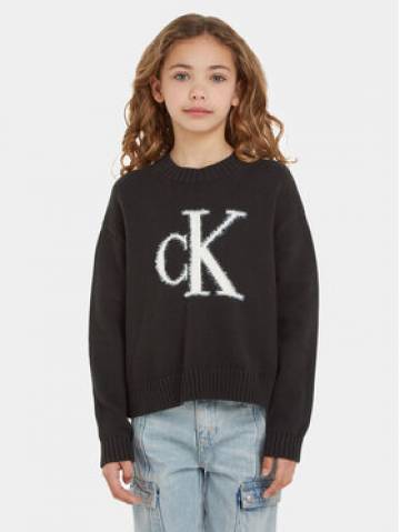 Calvin Klein Jeans Светр Fluffy Monogram IG0IG02220 Чорний Regular Fit Calvin Klein Jeans Светр Fluffy Monogram IG0IG02220 Чорний Regular Fit