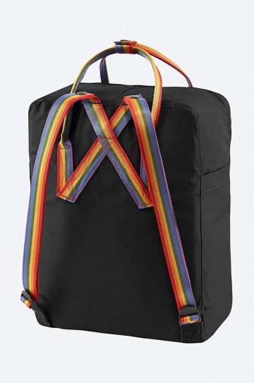 Рюкзак Fjallraven Kanken Rainbow цвет чёрный большой с аппликацией F23620.550.907-550 Рюкзак Fjallraven Kanken Rainbow цвет чёрный большой с аппликацией F23620.550.907-550