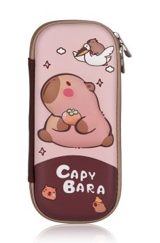 Детский школьный пенал ZippyWay Капибара, на молнии, 22*10*4.5 см (25IMS008-1)