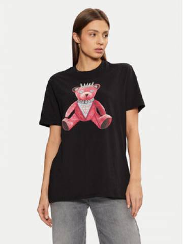 Guess Футболка W5RI30K9RM1 Чорний Regular Fit Guess Футболка W5RI30K9RM1 Чорний Regular Fit