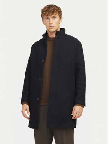 Jack&Jones Вовняне пальто Wilson 12259449 Чорний Regular Fit Jack&Jones Вовняне пальто Wilson 12259449 Чорний Regular Fit