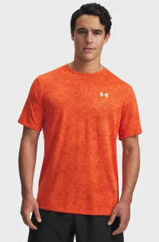 Мужская оранжевая футболка UA Tech Tee Novelty Оранжевый L Under Armour 6005920-844