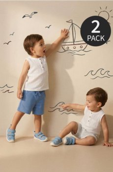 Бавовняні шорти 2 pack - синій