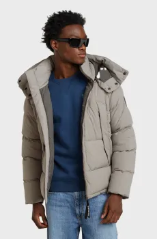 Мужская светло-серая куртка G- Whistler Padded Hooded Jacket 2.1 Серый S G-Star RAW D25345,D518