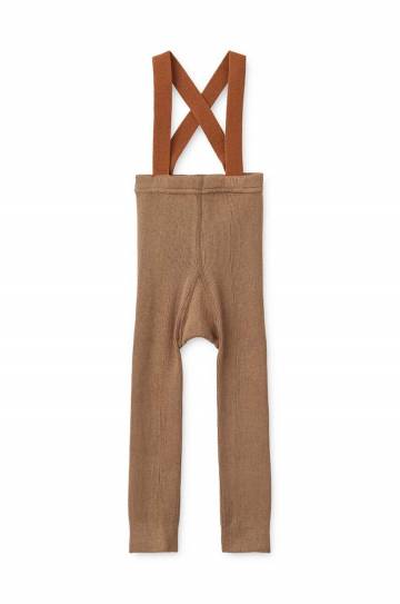 Детские хлопковые леггинсы Liewood Cuno Tights цвет коричневый однотонные LW19162