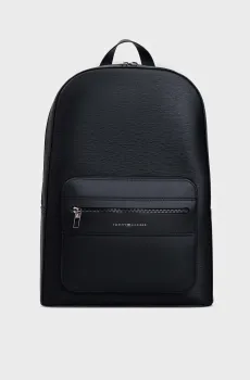 Мужской черный кожаный рюкзак TH BUSINESS LEATHER BACKPACK Черный ONESIZE Tommy Hilfiger AM0AM12491