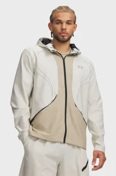 Мужская белая ветровка Unstoppable+ Woven Jacket Белый L Under Armour 6014718-110