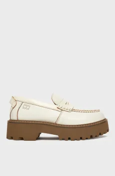 Женские белые кожаные лоферы ARCHIVE 01 Белый 38 Tommy Jeans EN0EN03022